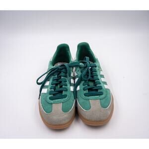 Adidas Men's Samba Green/Gray White Stripe Suede Size 6.5 New without Box